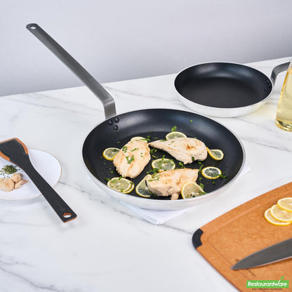 Wholesale Restaurantware Aluminum 14" Fry Pan - Non-Stick, Induction Ready, Heavy Duty- Bulk