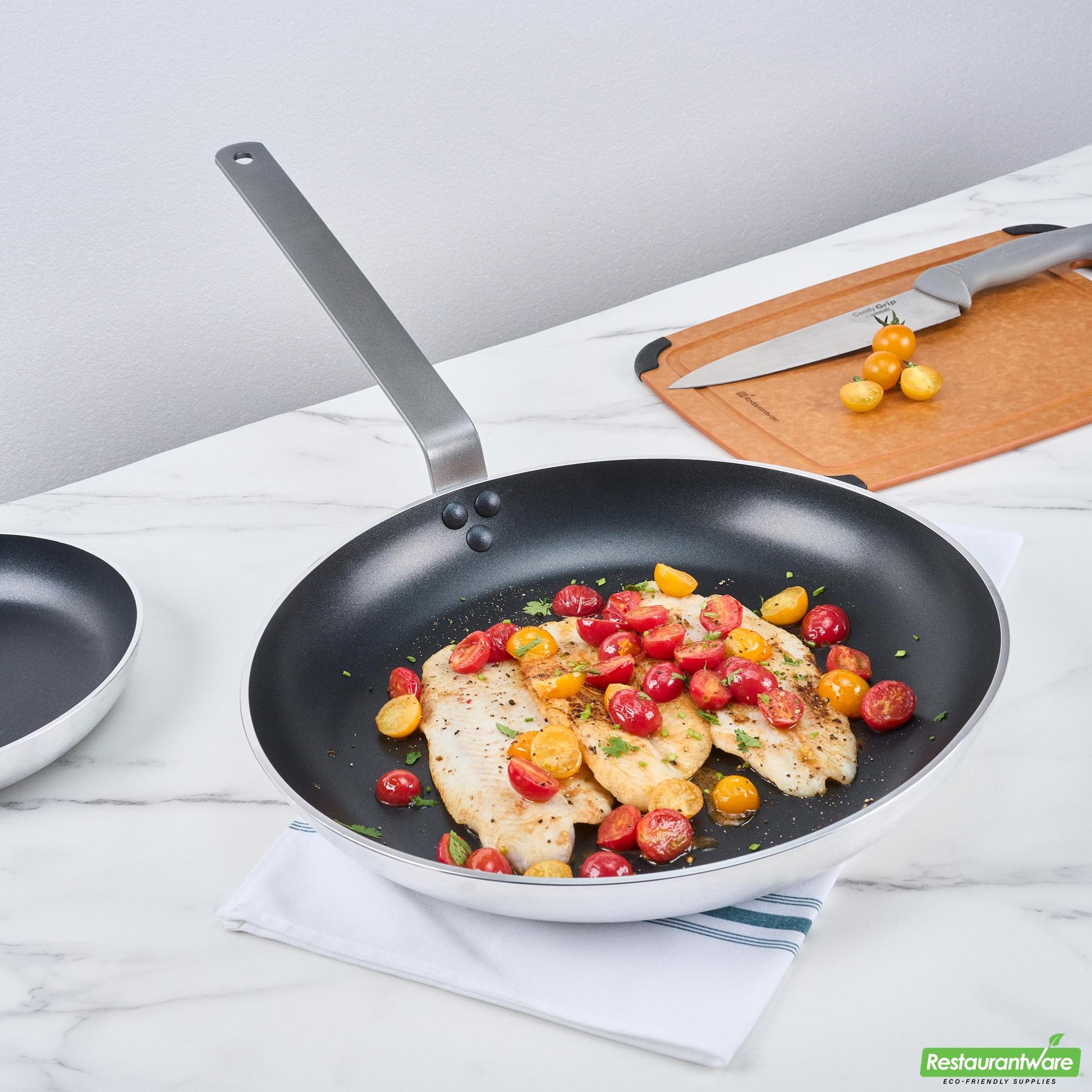 Wholesale Restaurantware Aluminum 16" Fry Pan - Non-Stick, Induction Ready, Heavy Duty- Bulk