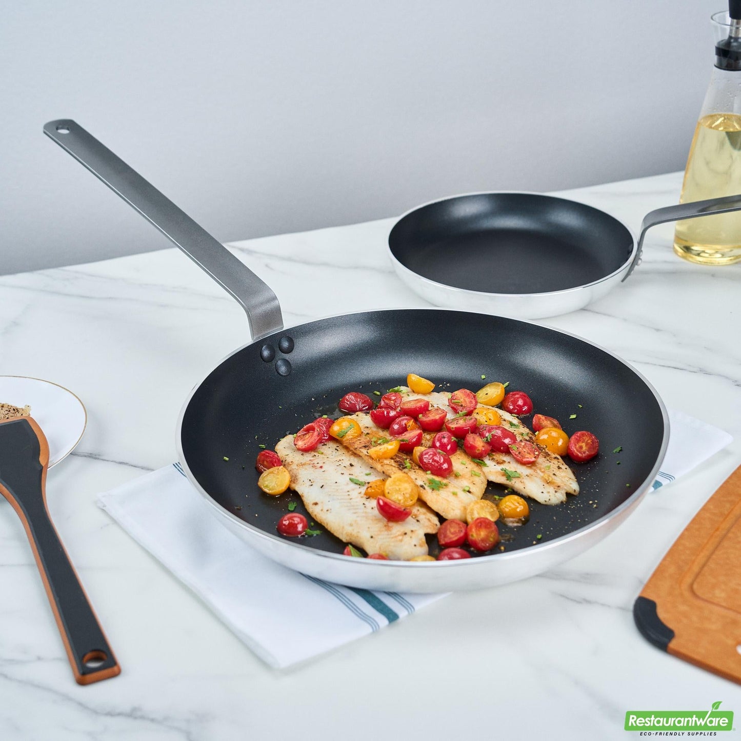 Wholesale Restaurantware Aluminum 16" Fry Pan - Non-Stick, Induction Ready, Heavy Duty- Bulk
