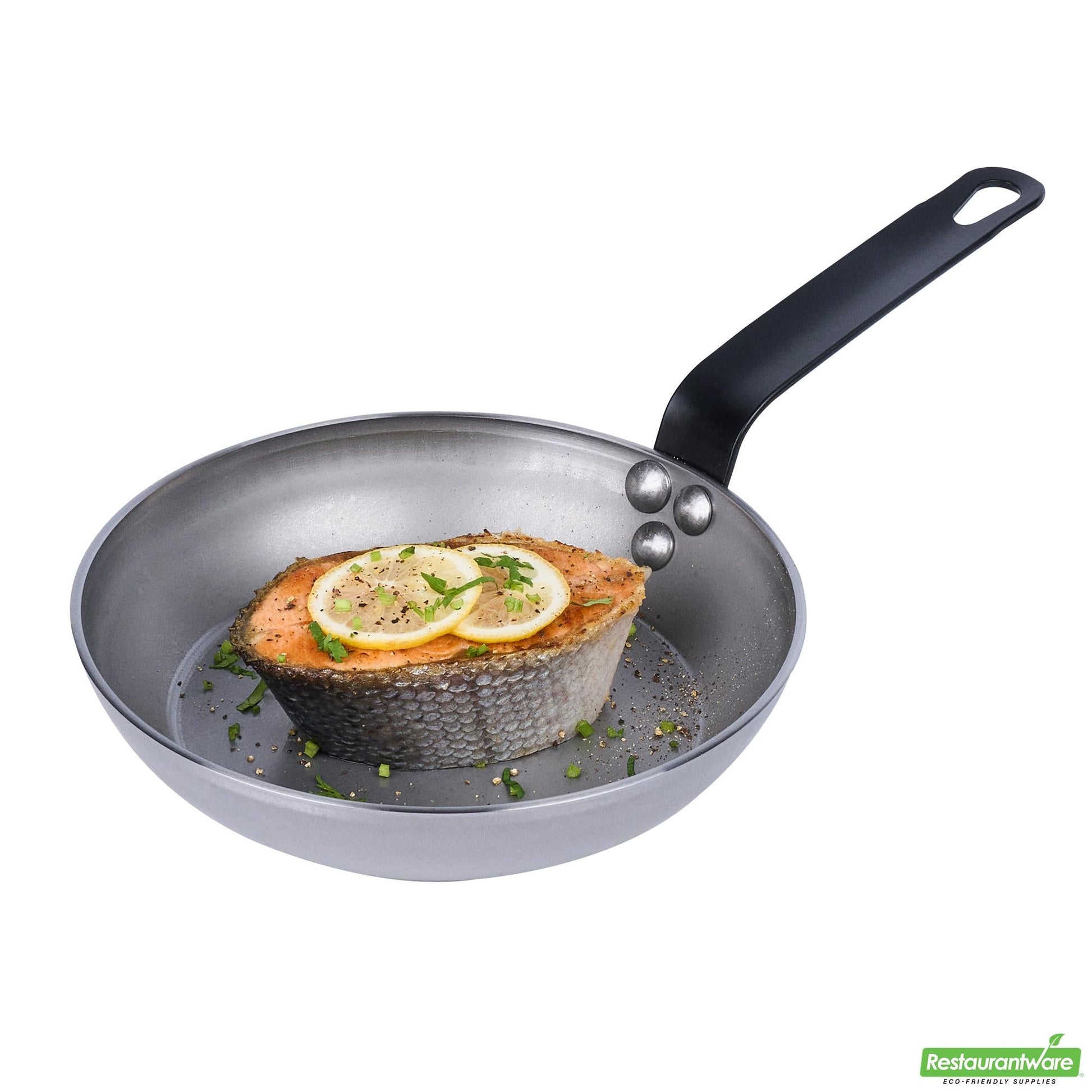 Wholesale Restaurantware Carbon Steel 8" Fry Pan - 14.2" X 7.9" X 3.5"- Bulk