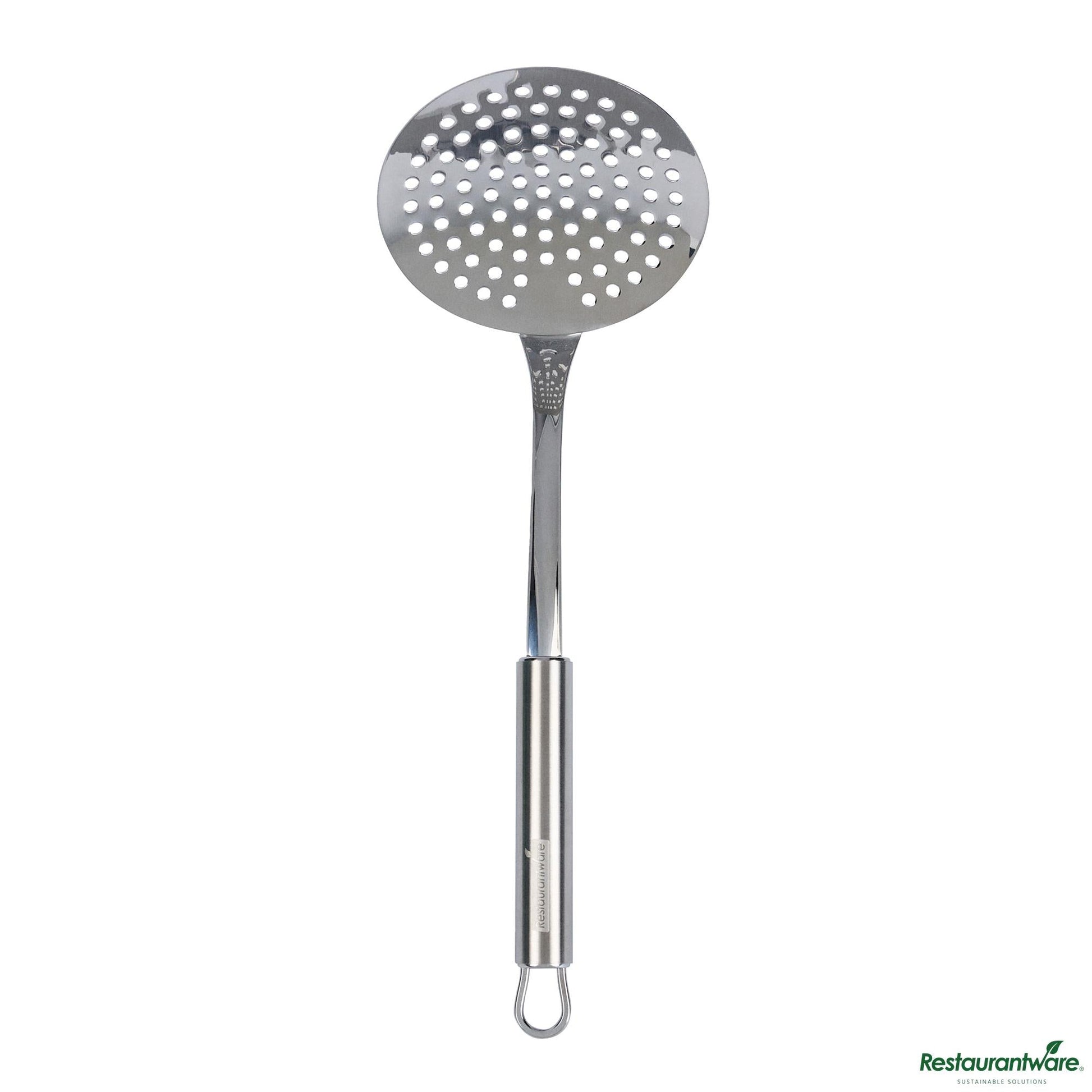 Wholesale Restaurantware Stainless Steel Skimmer - 12.1" X 4.3" X 3"- Bulk