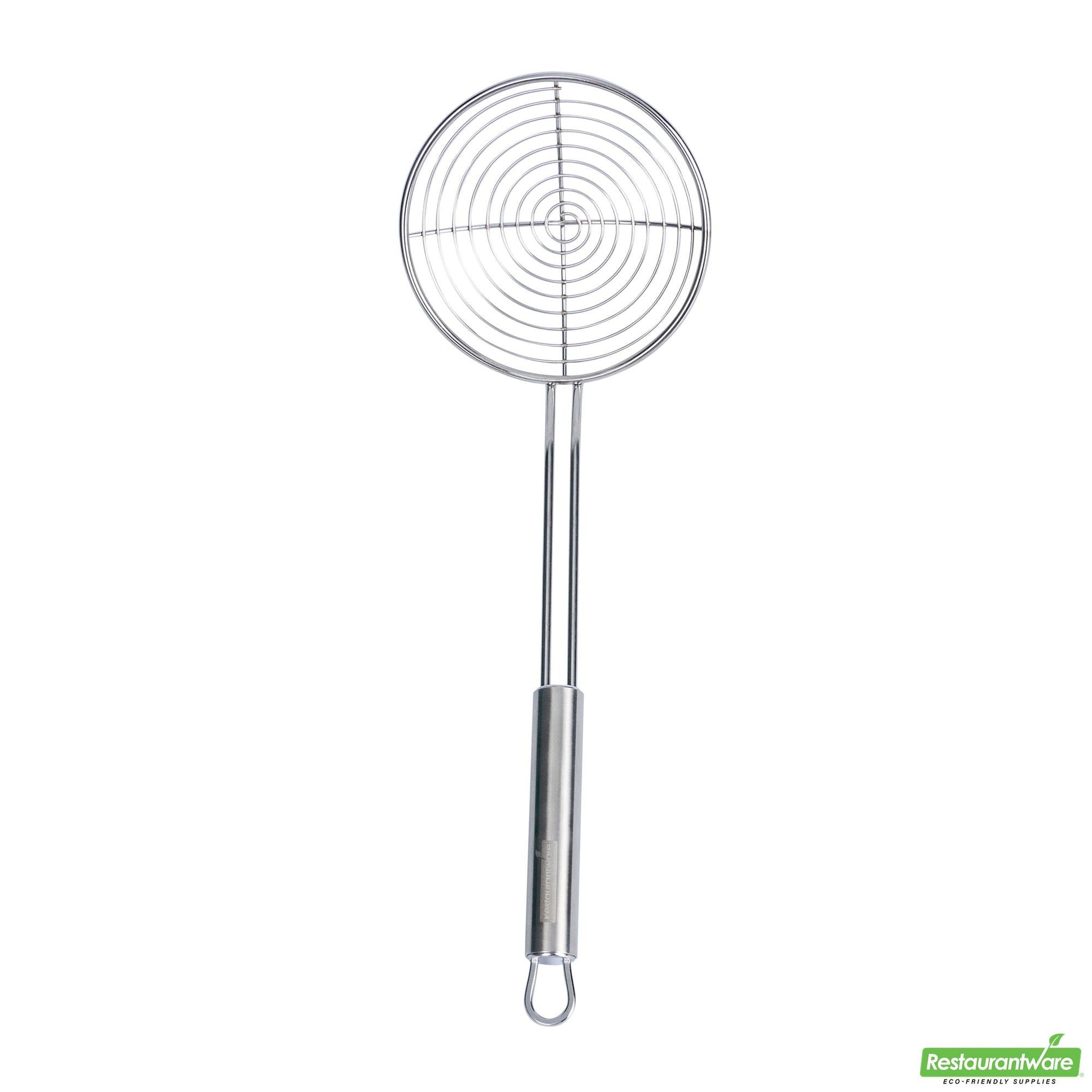 Wholesale Restaurantware Stainless Steel Spiral Wire Skimmer - 13.9" X 4.8" X 1.9"- Bulk