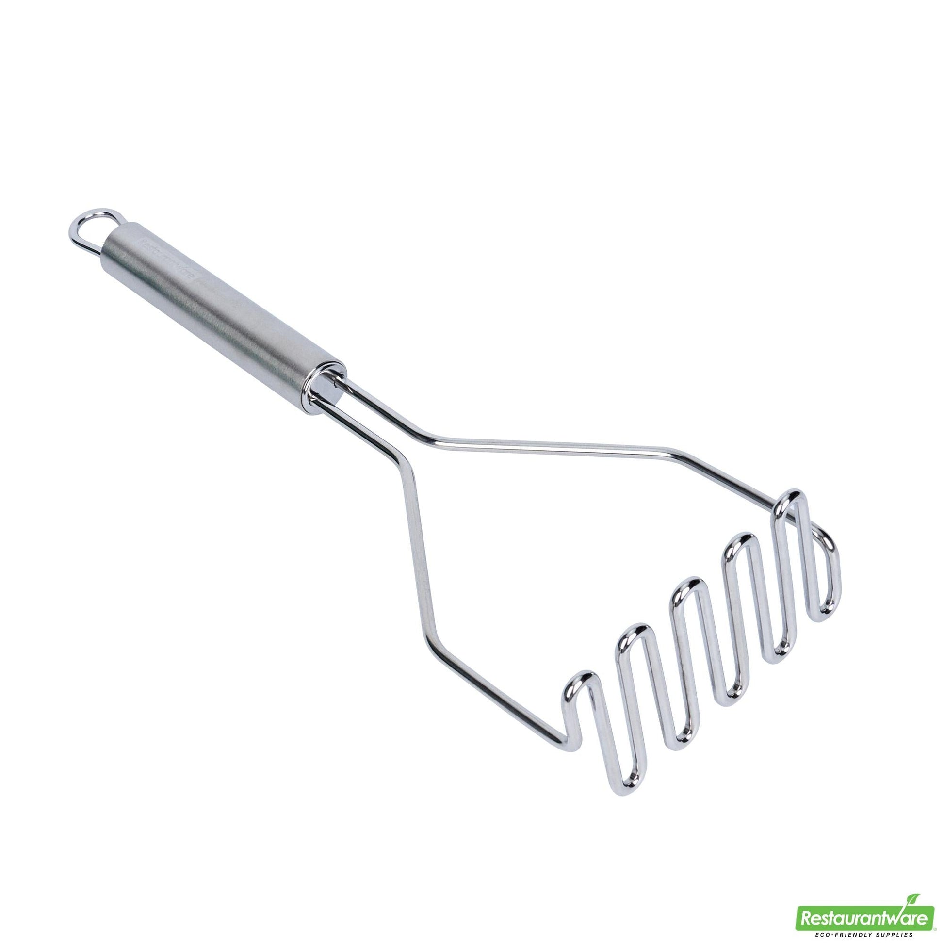 Wholesale Restaurantware Stainless Steel Square-Faced Potato / Bean Masher- Bulk