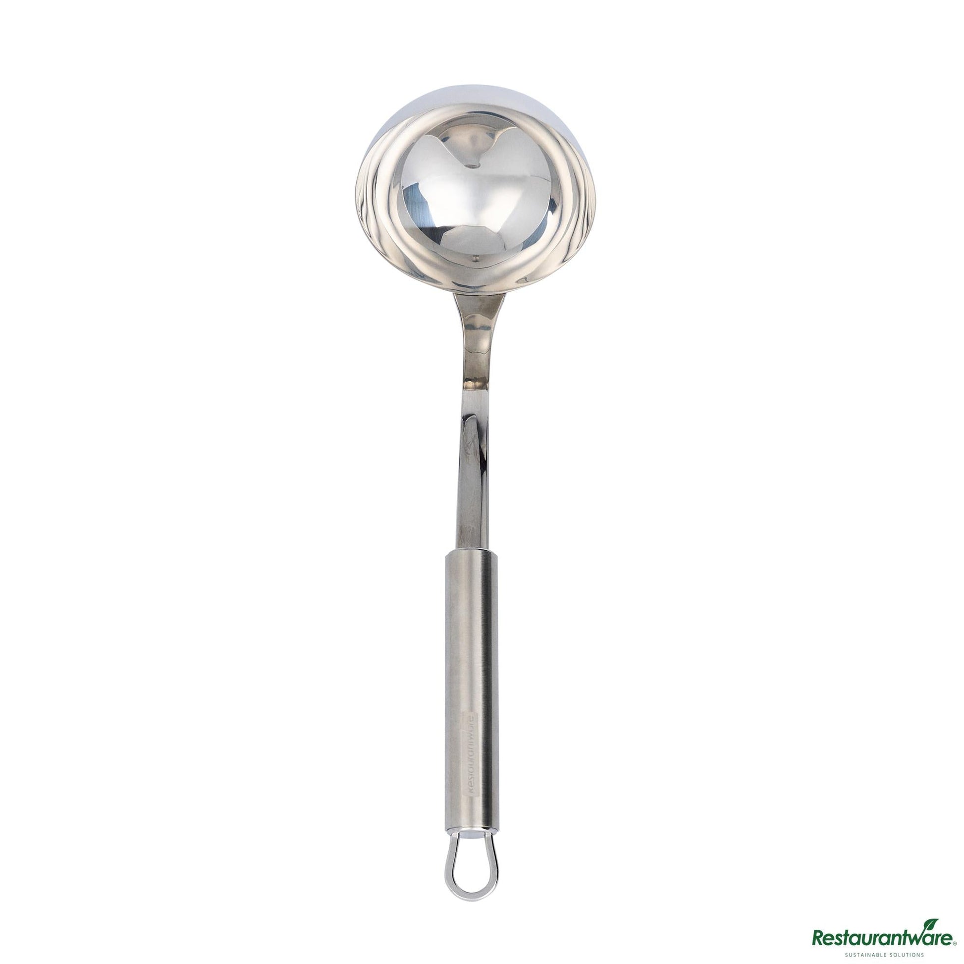 Wholesale Restaurantware Stainless Steel Serving Ladle - One-Piece - 11.4" X 3.5" X 3.3"- Bulk