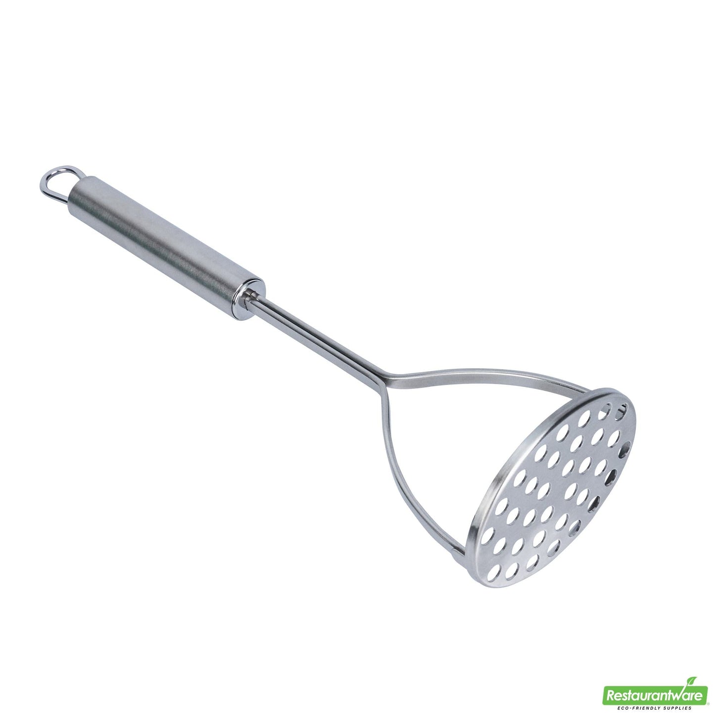 Wholesale Restaurantware Stainless Steel Round-Faced Potato / Bean Masher - 11" X 3.4" X 2.7"- Bulk