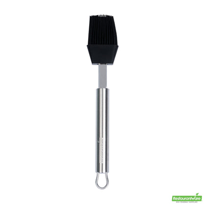 Wholesale Restaurantware Black Silicone Pastry and Basting Brush - Stainless Steel Handle - 7.8" X 1.3" X 0.8"- Bulk