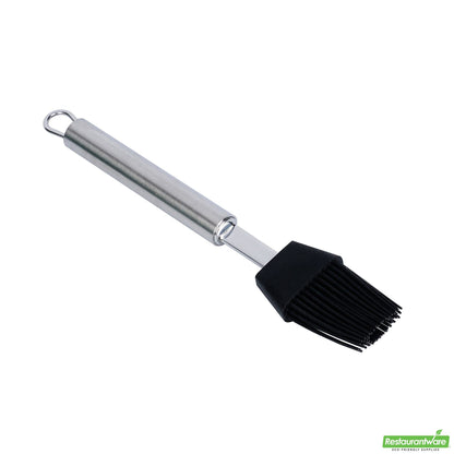 Wholesale Restaurantware Black Silicone Pastry and Basting Brush - Stainless Steel Handle - 7.8" X 1.3" X 0.8"- Bulk