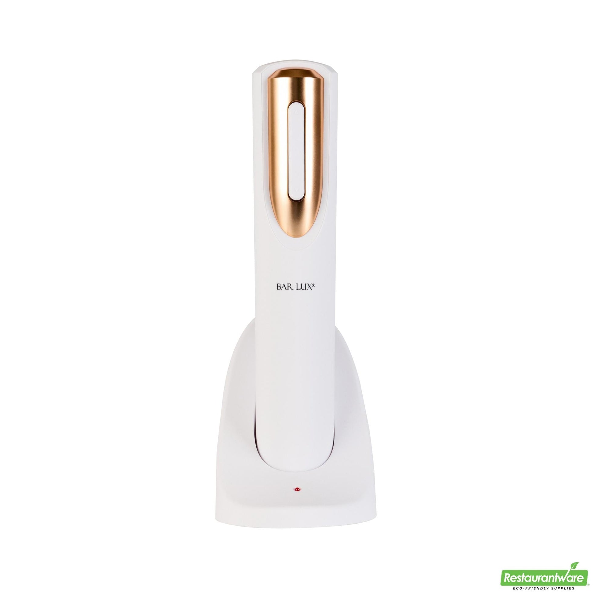Wholesale Restaurantware White and Rose Gold Electric Wine Opener - 4.4" X 4" X 11.5"- Bulk