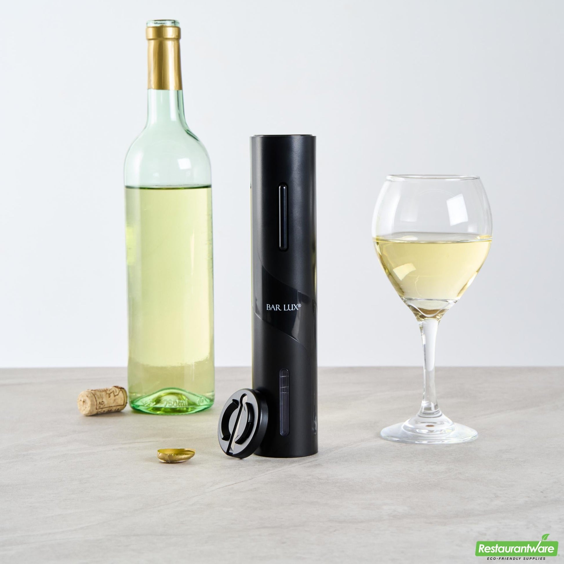 Wholesale Restaurantware Black Electric Wine Opener - Battery-Operated - 1.9" X 1.9" X 9.1"- Bulk