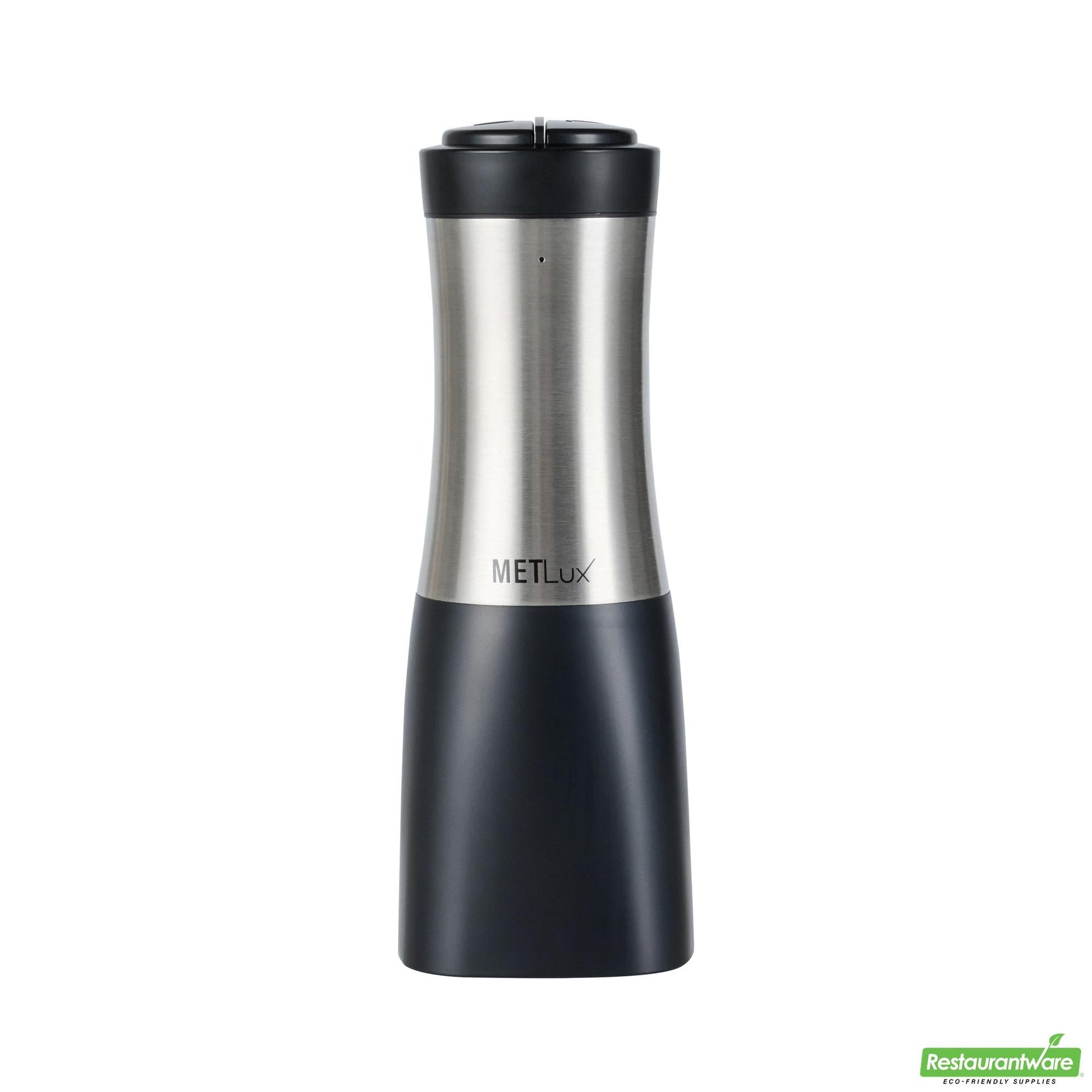 Wholesale Restaurantware Black 2-in-1 Electric Salt and Pepper Grinder - Battery-Operated - 2.8" X 2.8" X 7.9"- Bulk