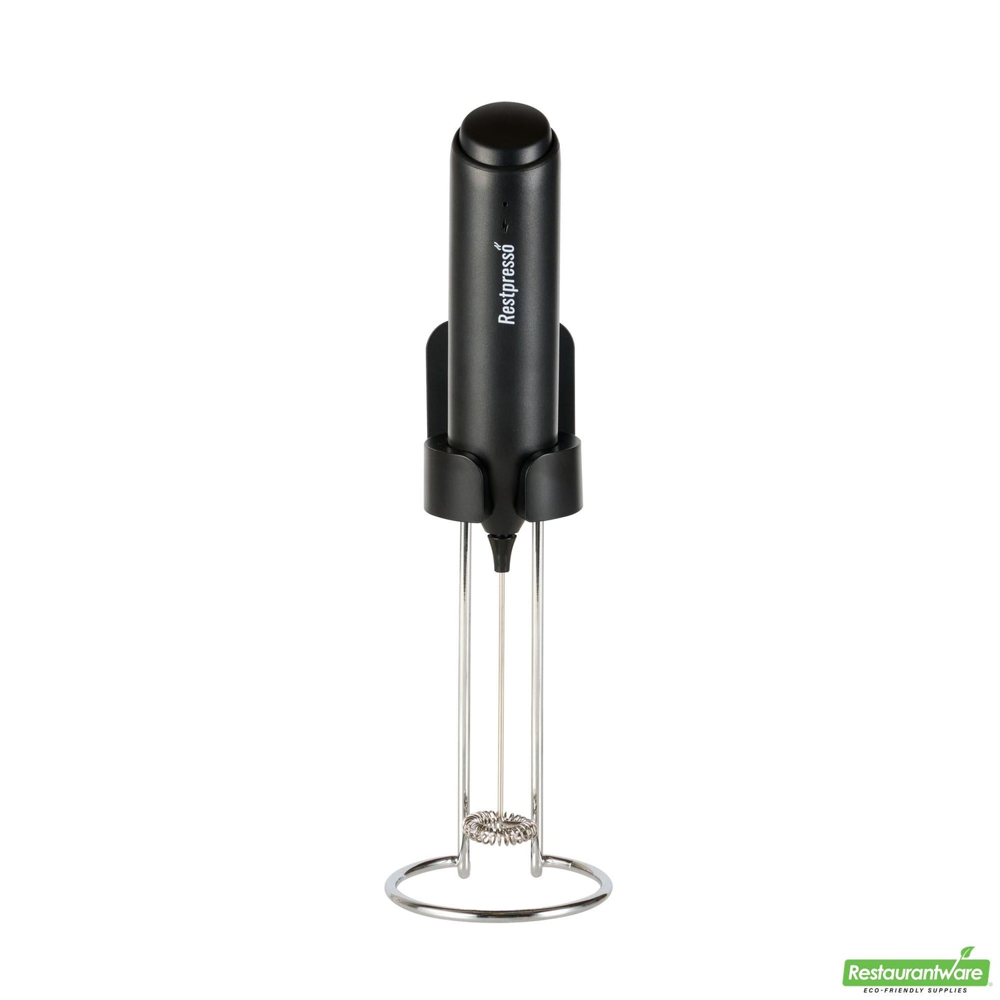 Wholesale Restaurantware Black Electric Handheld Milk Frother - with Charging Stand - 1.3" X 1.3" X 9.1"- Bulk