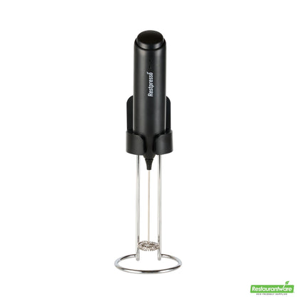 Wholesale Restaurantware Black Electric Handheld Milk Frother - with Charging Stand - 1.3" X 1.3" X 9.1"- Bulk
