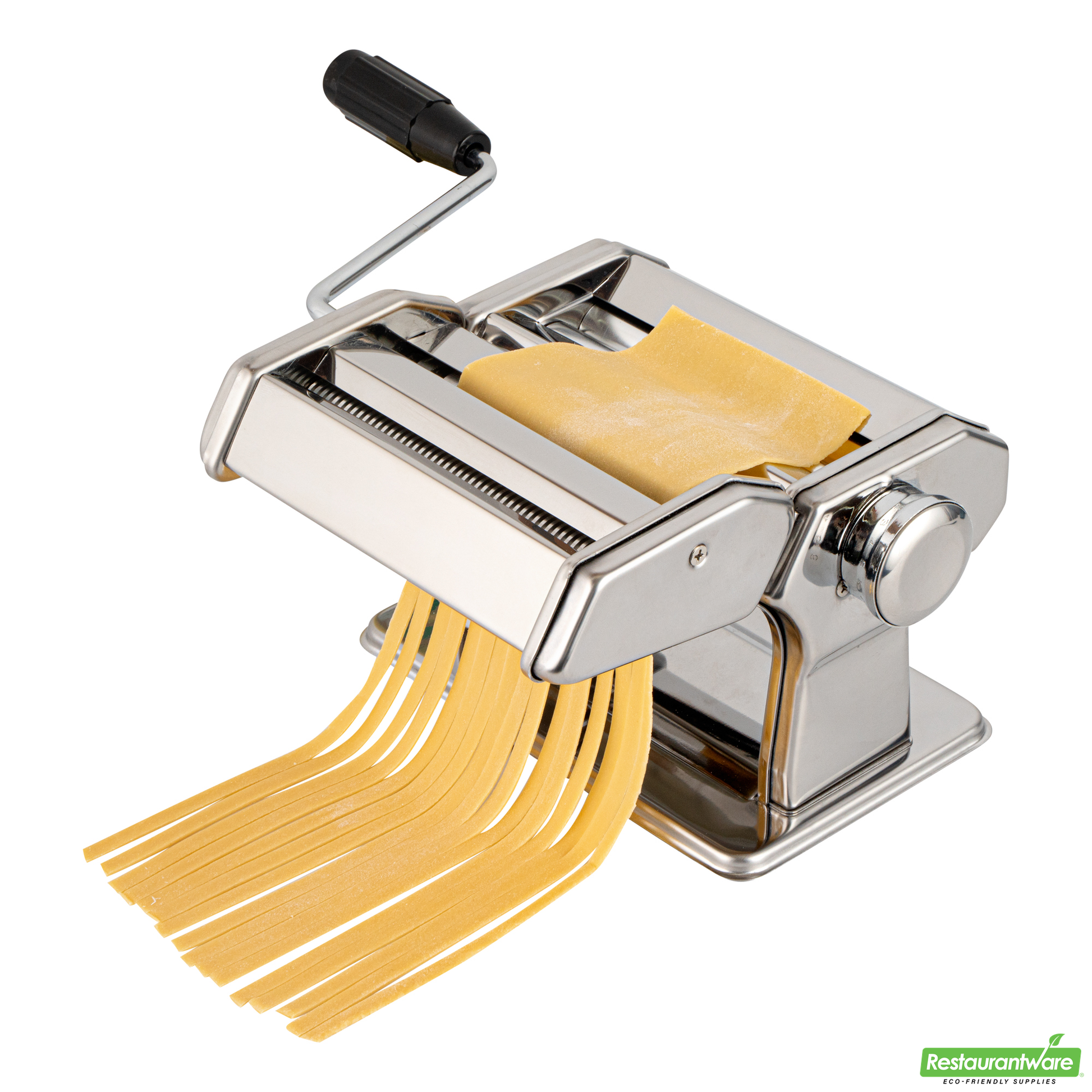 Wholesale Restaurantware Stainless Steel Manual Pasta Machine - 9 Adjustable Thickness Settings - 8.3" X 7.8" X 6.2"- Bulk