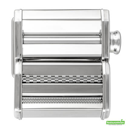 Wholesale Restaurantware Stainless Steel Manual Pasta Machine - 9 Adjustable Thickness Settings - 8.3" X 7.8" X 6.2"- Bulk
