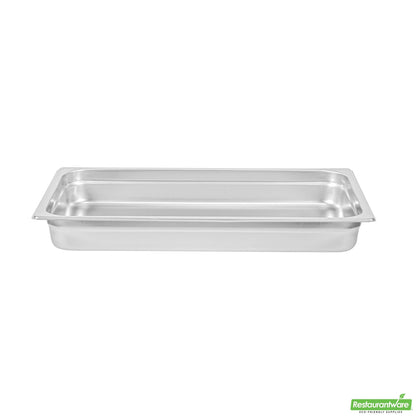 Wholesale Restaurantware Kitchen Tek Stainless Steel Full Size Steam Table Pan - 2 1/2 Inch Deep, Anti Jam- Bulk