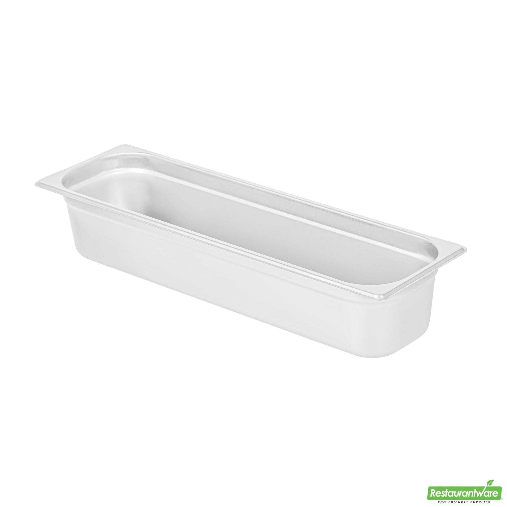 Wholesale Restaurantware Stainless Steel 1/2 Size Long Steam Table Pan - 4 Inch Deep- Bulk