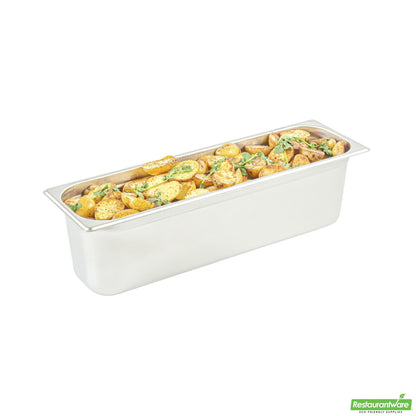 Wholesale Restaurantware Stainless Steel 1/2 Size Long Steam Table Pan - 6 Inch Deep- Bulk