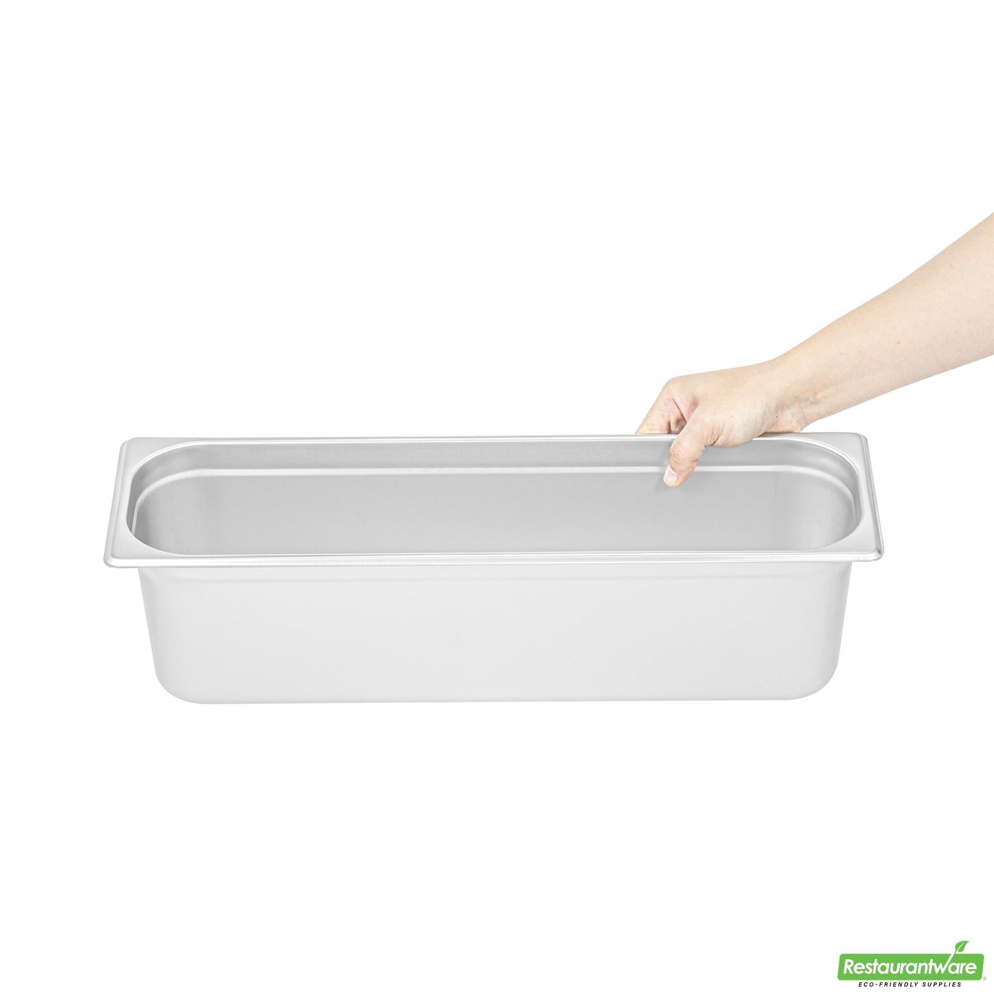 Wholesale Restaurantware Stainless Steel 1/2 Size Long Steam Table Pan - 6 Inch Deep- Bulk