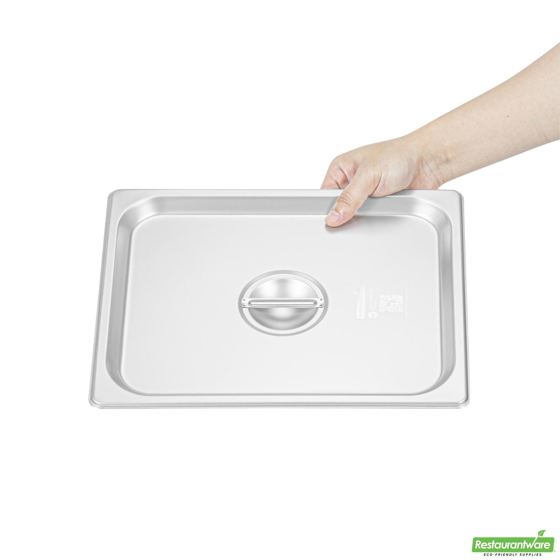 Wholesale Restaurantware Stainless Steel Lid - Fits 1/2 Size Steam Table Pan- Bulk