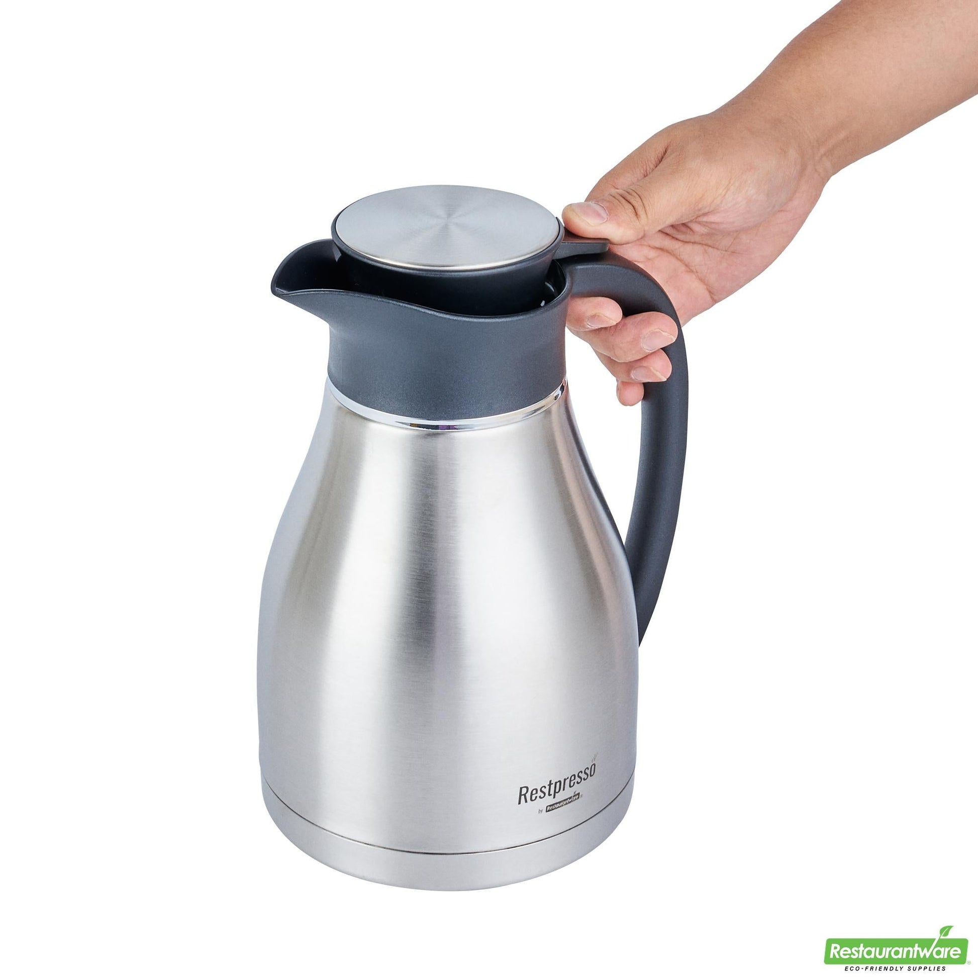 Wholesale Restaurantware Restpresso 68 Oz Vacuum Insulated Coffee Carafe / Server - 14" X 7 3/4" X 6" - 1 Count Box- Bulk
