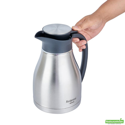 Wholesale Restaurantware Restpresso 68 Oz Vacuum Insulated Coffee Carafe / Server - 14" X 7 3/4" X 6" - 1 Count Box- Bulk
