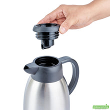 Wholesale Restaurantware Restpresso 34 Oz Insulated Coffee Carafe / Server - with Regular and Decaf Brew Thru Lids - 7 3/4" X 5 1/2" X 7" - 1 Count Box- Bulk