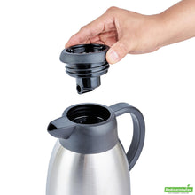 Wholesale Restaurantware Restpresso 51 Oz Insulated Coffee Carafe / Server - with Regular and Decaf Brew Thru Lids - 7 3/4" X 5 1/2" X 8 1/4" - 1 Count Box- Bulk