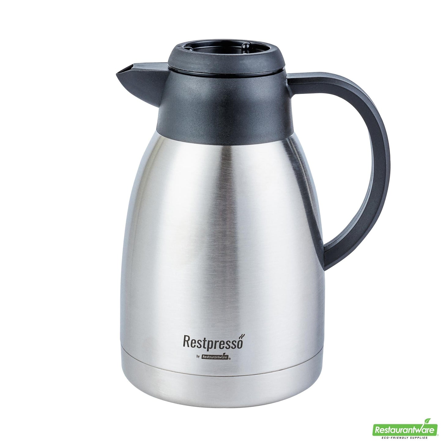 Wholesale Restaurantware Restpresso 51 Oz Insulated Coffee Carafe / Server - with Regular and Decaf Brew Thru Lids - 7 3/4" X 5 1/2" X 8 1/4" - 1 Count Box- Bulk