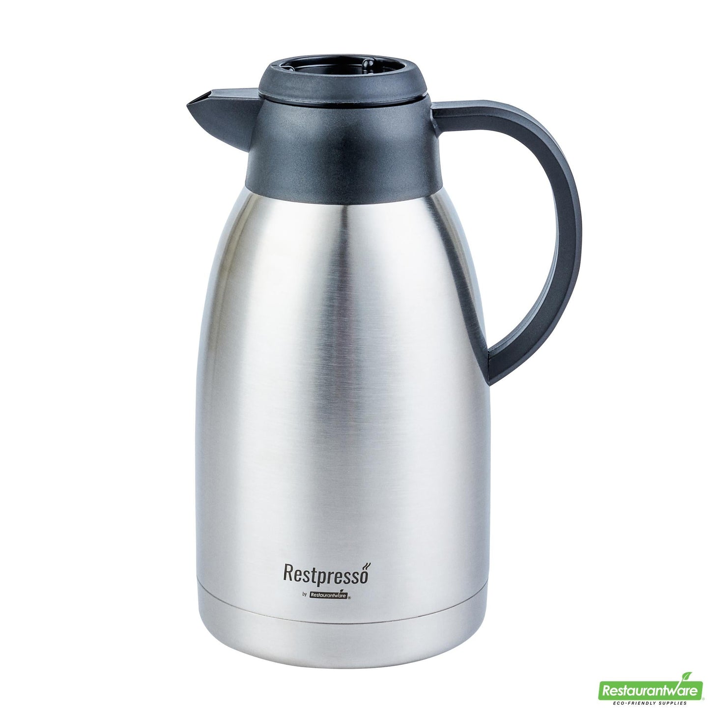 Wholesale Restaurantware Restpresso 68 Oz Insulated Coffee Carafe / Server - with Regular and Decaf Brew Thru Lids - 11 1/4" X 5 1/2" X 7" - 1 Count Box- Bulk