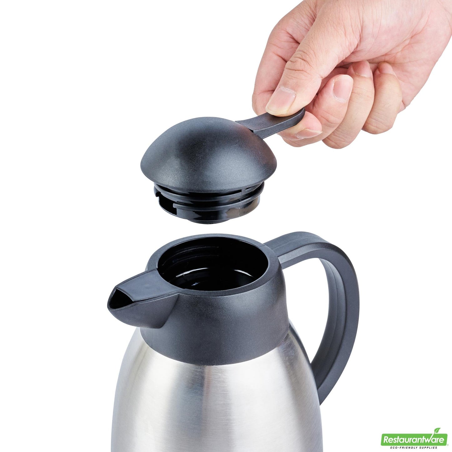 Wholesale Restaurantware Restpresso 51 Oz Vacuum Insulated Coffee Carafe / Server - with Label Tags - 7 3/4" X 5 1/2" X 8 1/4" - 1 Count Box- Bulk