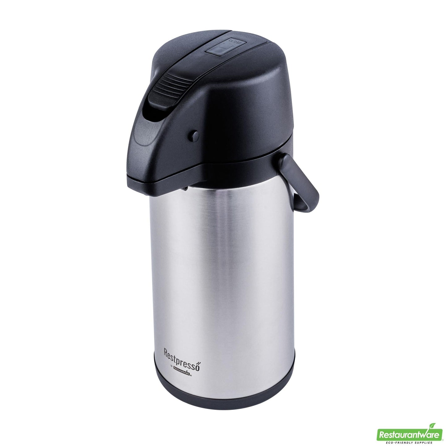 Wholesale Restaurantware Restpresso 3l Vacuum Insulated Airpot Coffee Dispenser - Pump Lever, 12 Hr Heat Retention, with Hanging Tag and Decals - 1 Count Box- Bulk