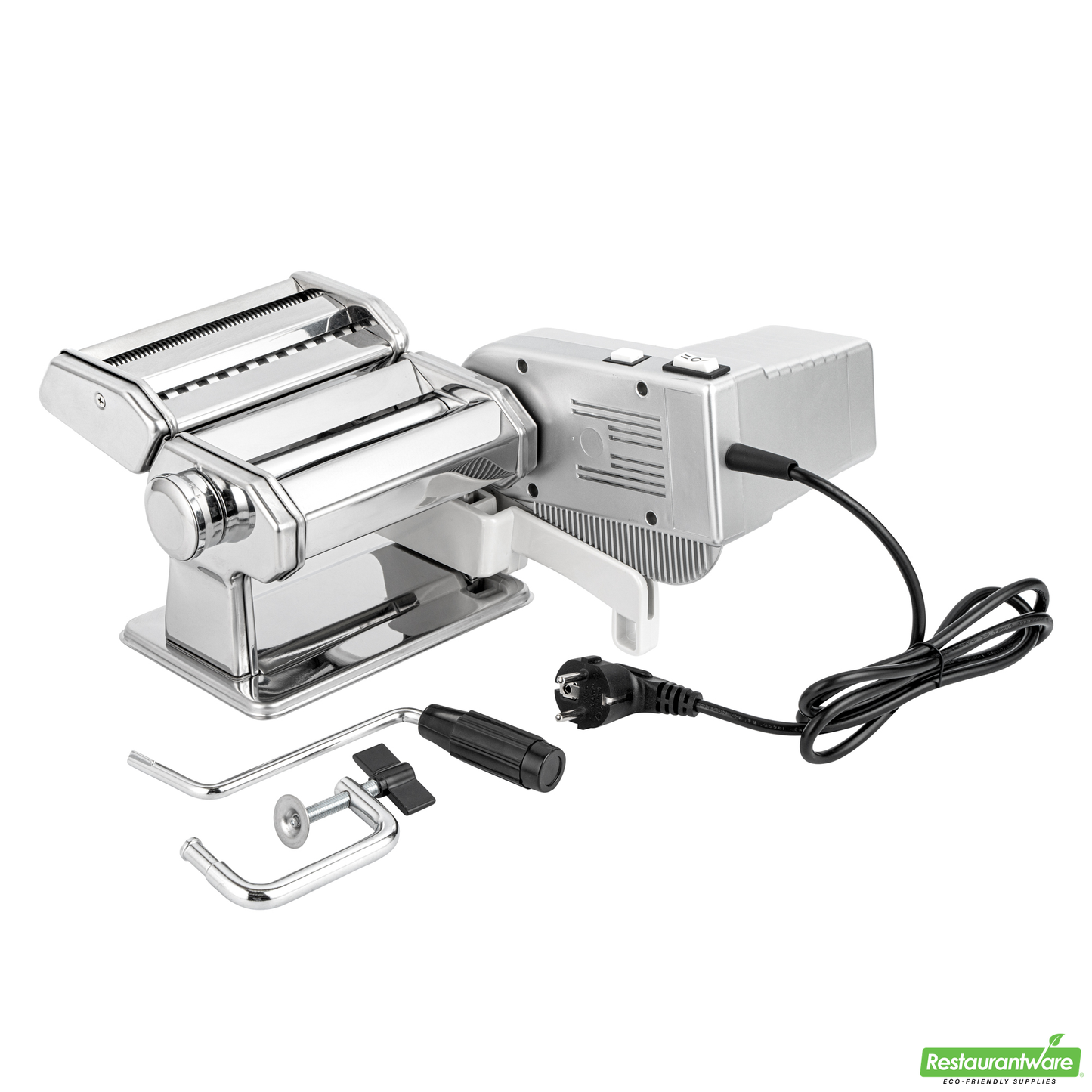 Wholesale Restaurantware Stainless Steel Electric Hybrid Pasta Machine - with 2-Speed Motor - 14.6" X 9.4" X 5.7"- Bulk
