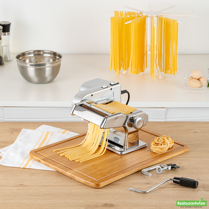 Wholesale Restaurantware Stainless Steel Electric Hybrid Pasta Machine - with 2-Speed Motor - 14.6" X 9.4" X 5.7"- Bulk