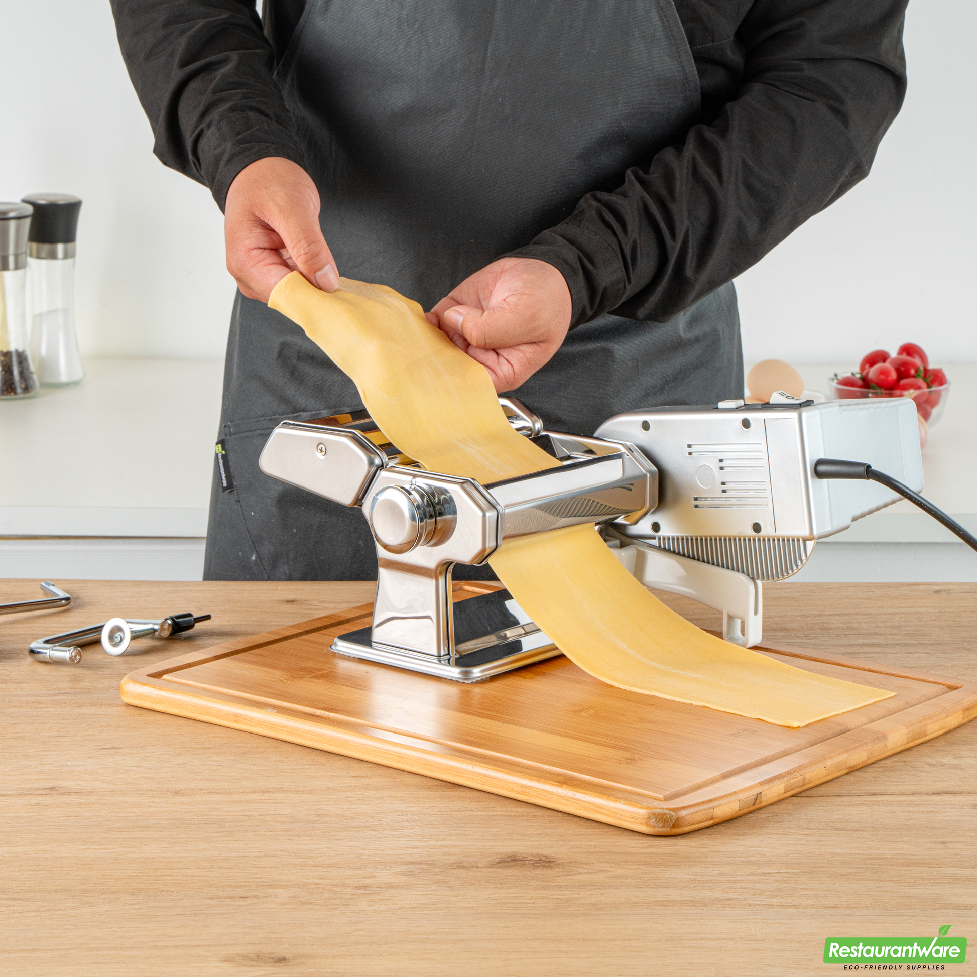Wholesale Restaurantware Stainless Steel Electric Hybrid Pasta Machine - with 2-Speed Motor - 14.6" X 9.4" X 5.7"- Bulk