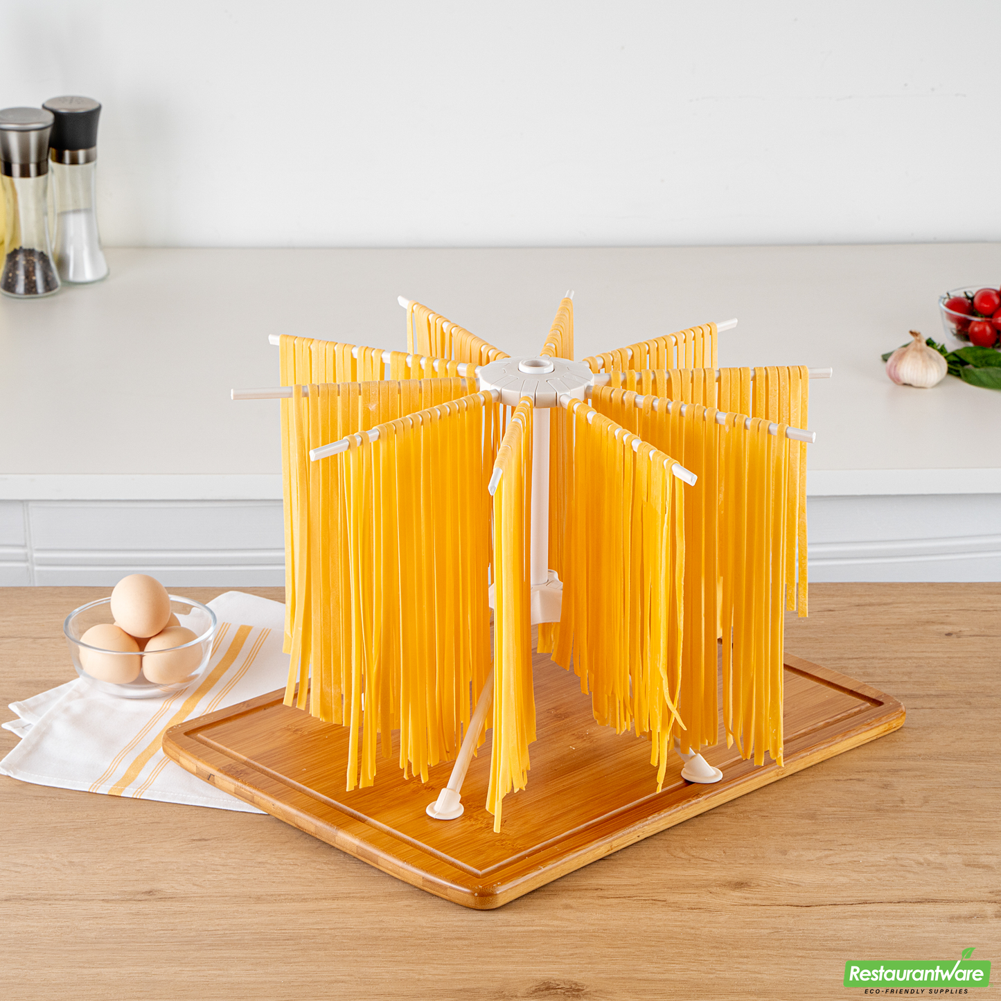 Wholesale Restaurantware 10 Lb White Plastic Pasta Drying Rack - 15.7" X 15.7" X 11"- Bulk
