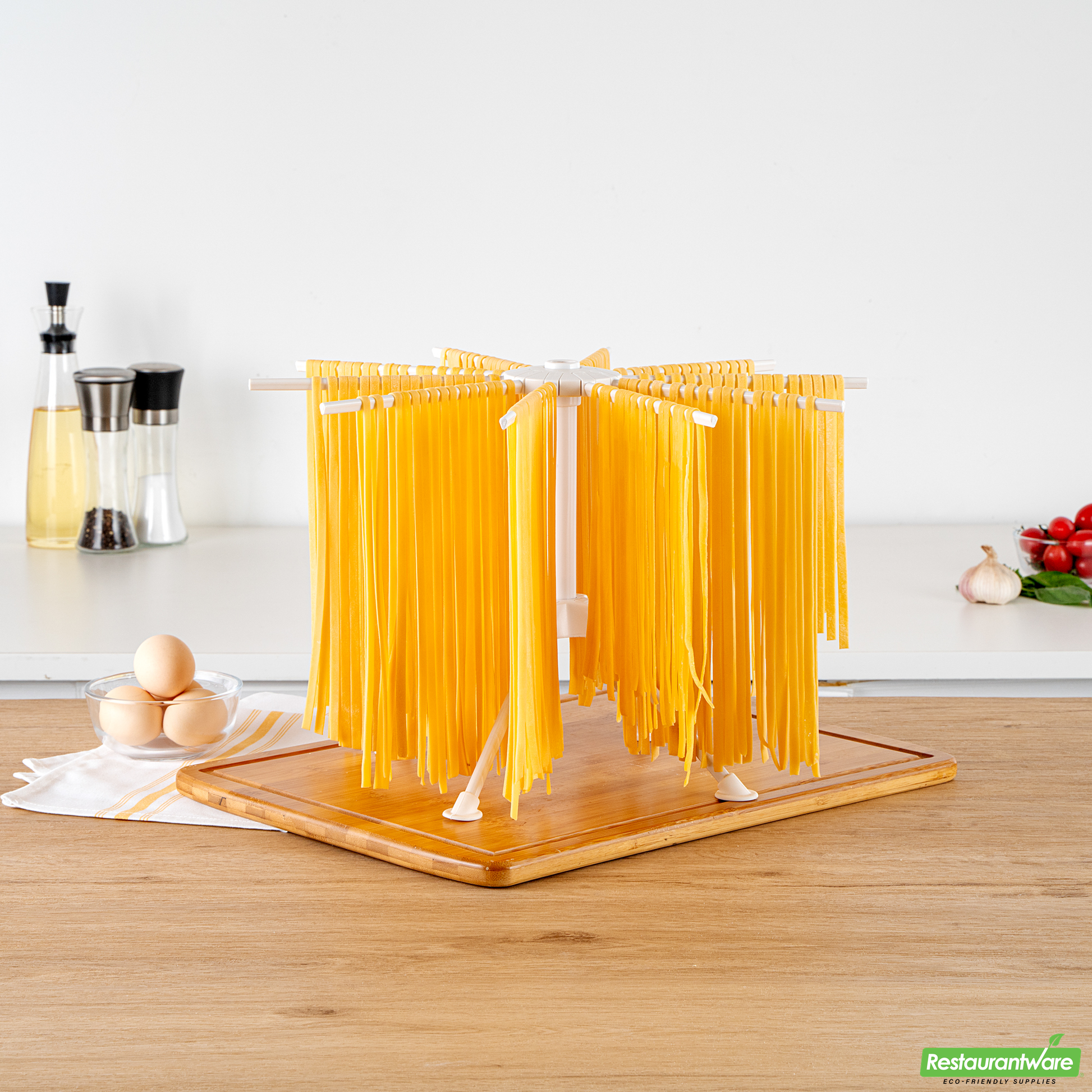Wholesale Restaurantware 10 Lb White Plastic Pasta Drying Rack - 15.7" X 15.7" X 11"- Bulk