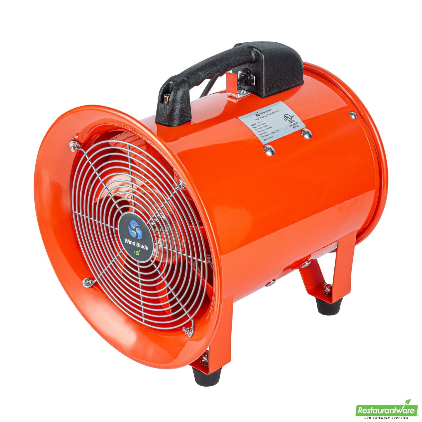 Wholesale Restaurantware Wind Blade Round Red Steel Portable High Velocity Ventilator Fan - 1/2 Hp,1,960 Cfm - 14'' X 13 1/2'' X 16 3/4'' - 1 Count Box- Bulk
