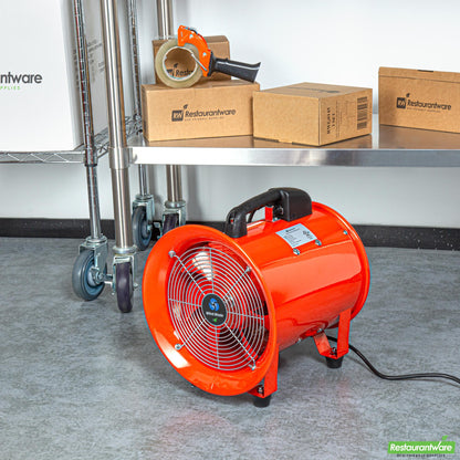 Wholesale Restaurantware Wind Blade Round Red Steel Portable High Velocity Ventilator Fan - 1/2 Hp,1,960 Cfm - 14'' X 13 1/2'' X 16 3/4'' - 1 Count Box- Bulk