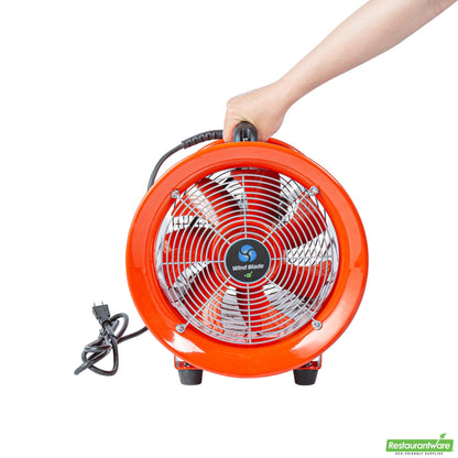 Wholesale Restaurantware Wind Blade Round Red Steel Portable High Velocity Ventilator Fan - 1/2 Hp,1,960 Cfm - 14'' X 13 1/2'' X 16 3/4'' - 1 Count Box- Bulk