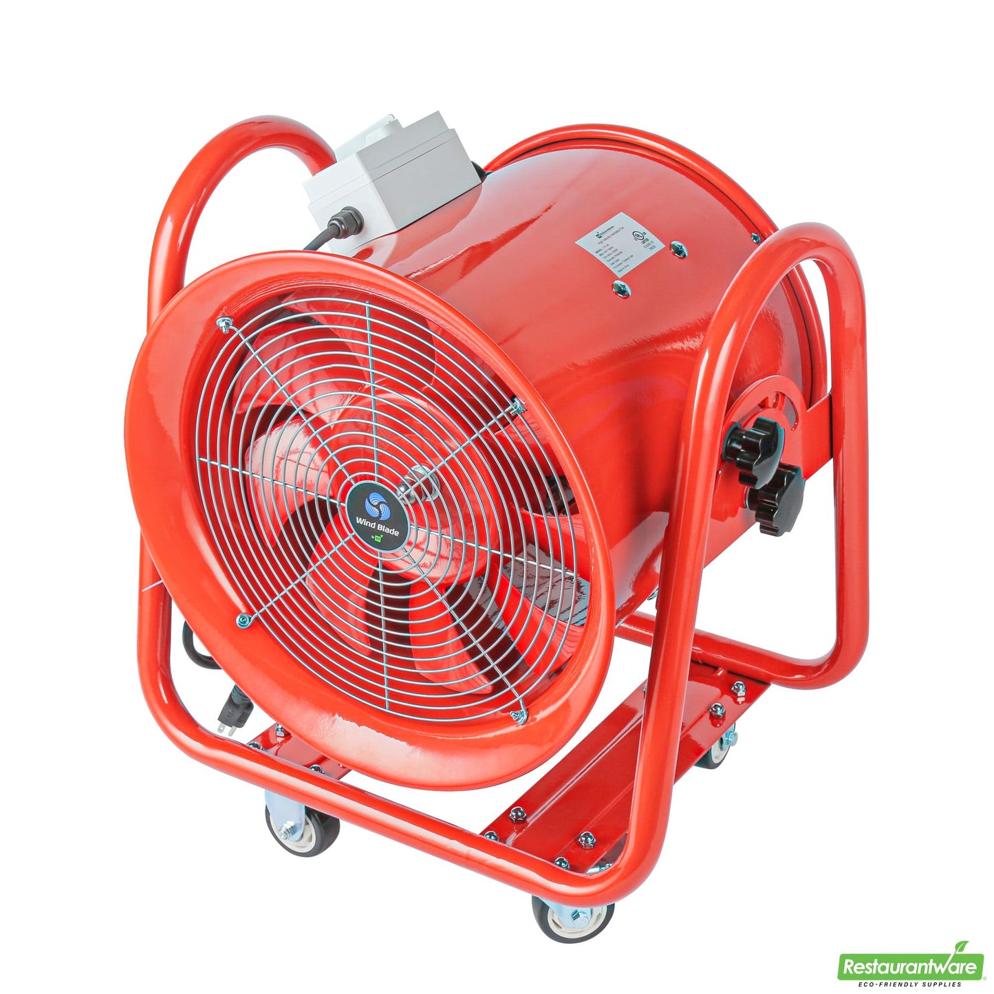 Wholesale Restaurantware Wind Blade Red Portable High Velocity Ventilator Fan - Tilt Head, 1 3/4 Hp, 4,643 Cfm - 16" - 1 Count Box- Bulk