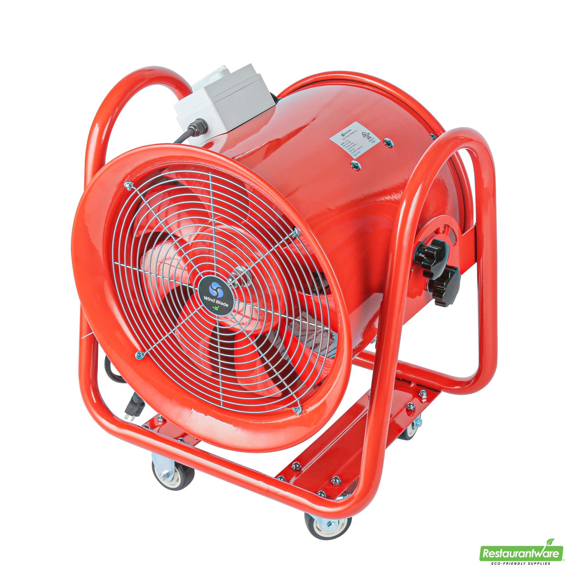Wholesale Restaurantware Wind Blade Red Portable High Velocity Ventilator Fan - Tilt Head, 1 3/4 Hp, 4,643 Cfm - 16" - 1 Count Box- Bulk
