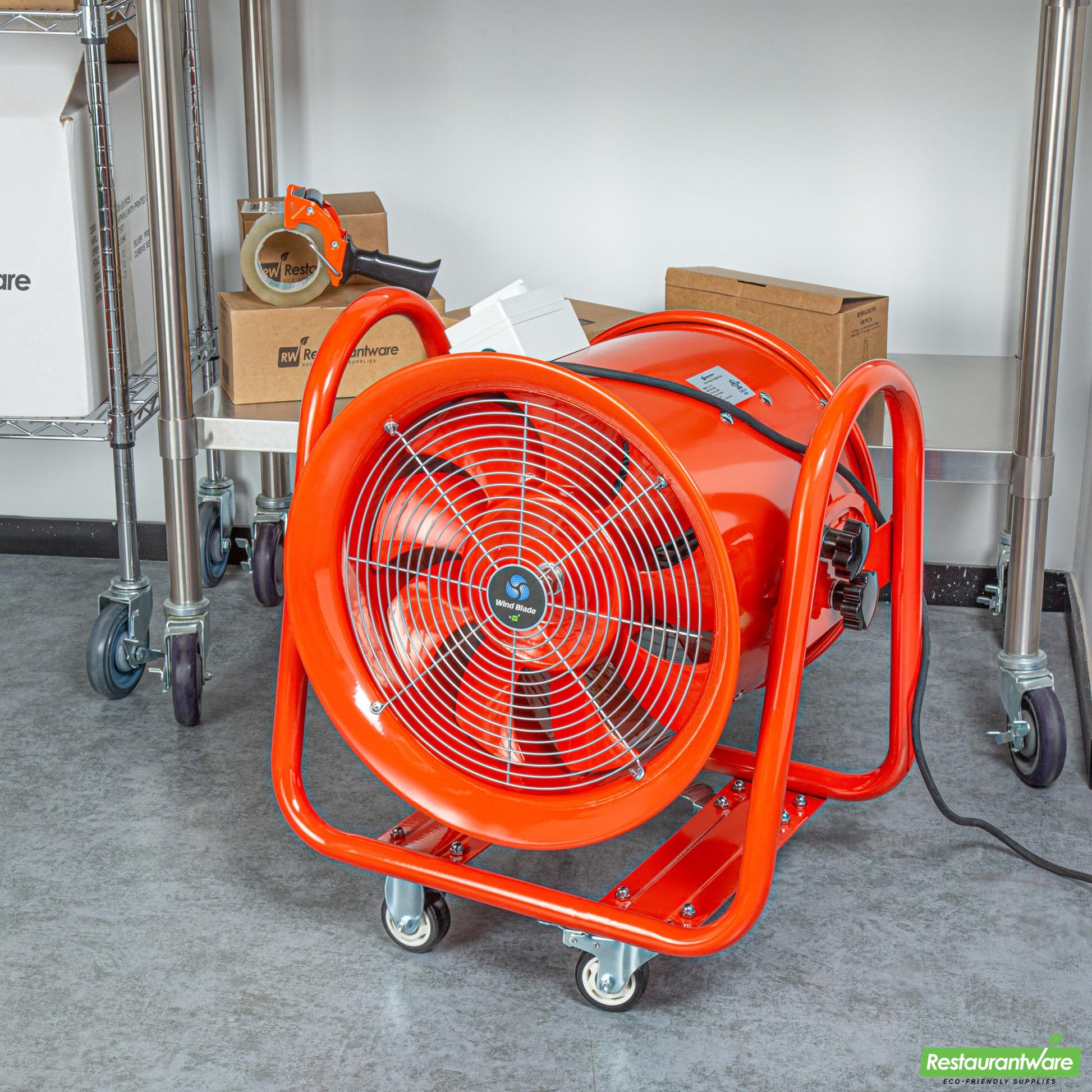 Wholesale Restaurantware Wind Blade Red Portable High Velocity Ventilator Fan - Tilt Head, 1 3/4 Hp, 4,643 Cfm - 16" - 1 Count Box- Bulk