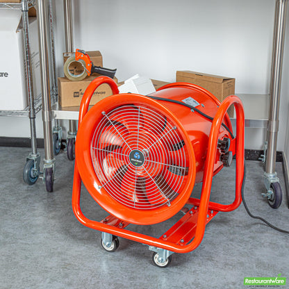 Wholesale Restaurantware Wind Blade Red Portable High Velocity Ventilator Fan - Tilt Head, 1 3/4 Hp, 4,643 Cfm - 16" - 1 Count Box- Bulk