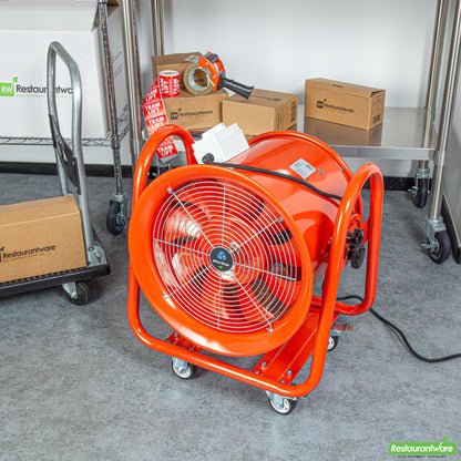 Wholesale Restaurantware Wind Blade Red Portable High Velocity Ventilator Fan - Tilt Head, 1 3/4 Hp, 4,643 Cfm - 16" - 1 Count Box- Bulk