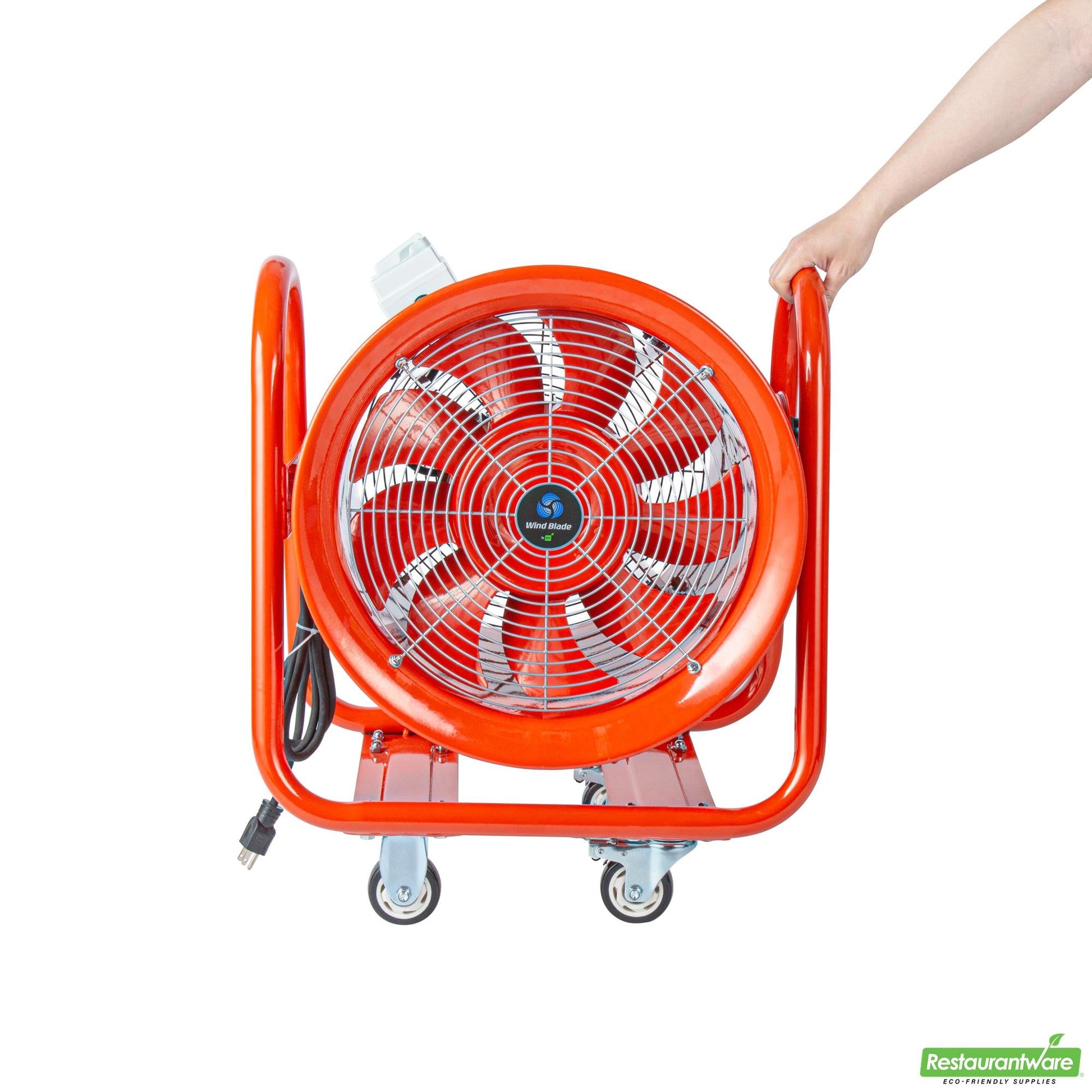 Wholesale Restaurantware Wind Blade Red Portable High Velocity Ventilator Fan - Tilt Head, 1 3/4 Hp, 4,643 Cfm - 16" - 1 Count Box- Bulk