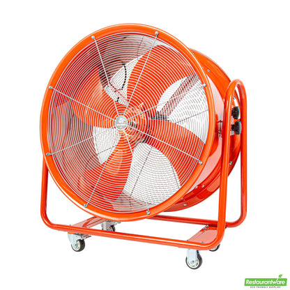 Wholesale Restaurantware Wind Blade Red Portable High Velocity Ventilator Drum Fan - Tilt Head, 3/4 Hp, 9,286 Cfm - 32" - 1 Count Box- Bulk
