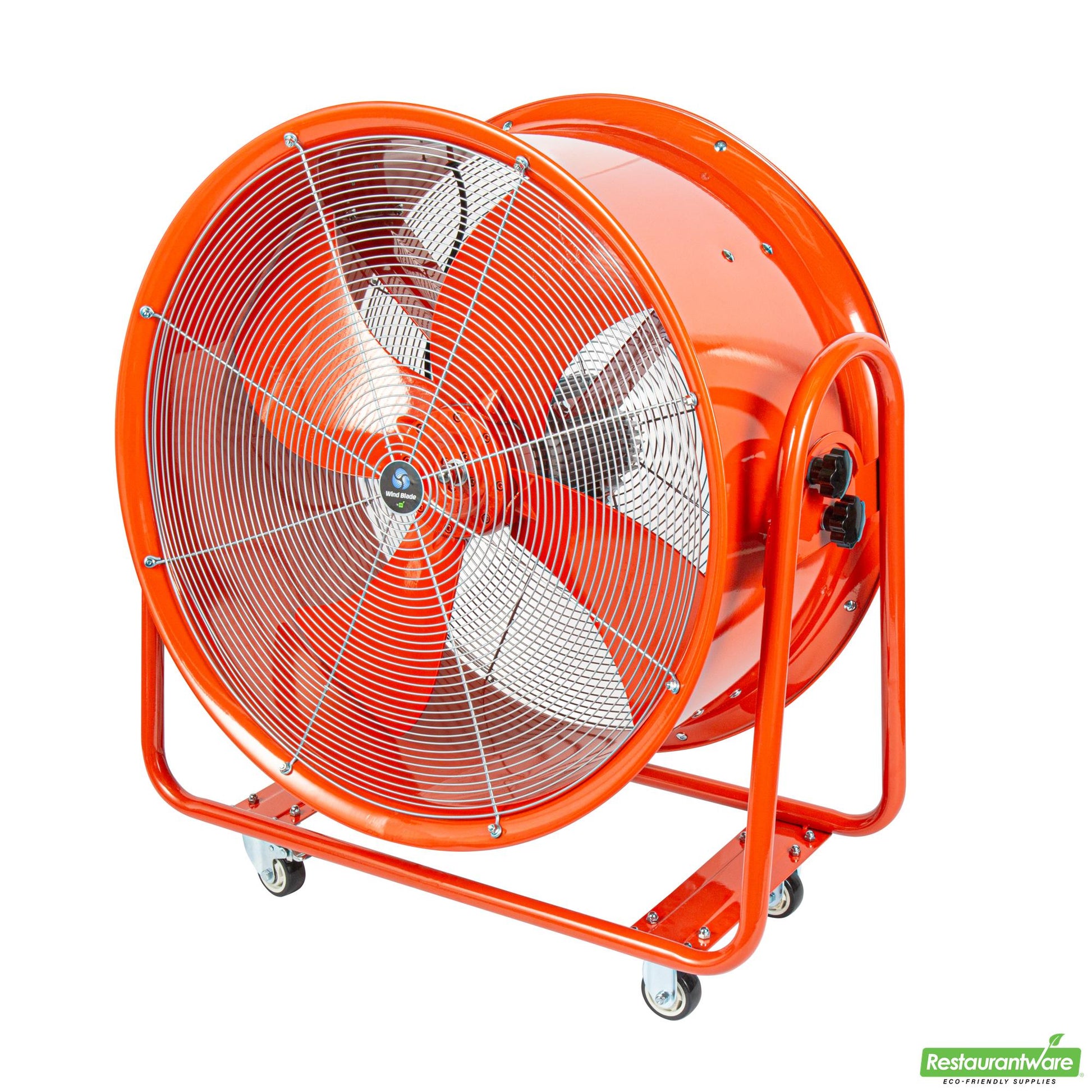 Wholesale Restaurantware Wind Blade Red Portable High Velocity Ventilator Drum Fan - Tilt Head, 3/4 Hp, 9,286 Cfm - 32" - 1 Count Box- Bulk
