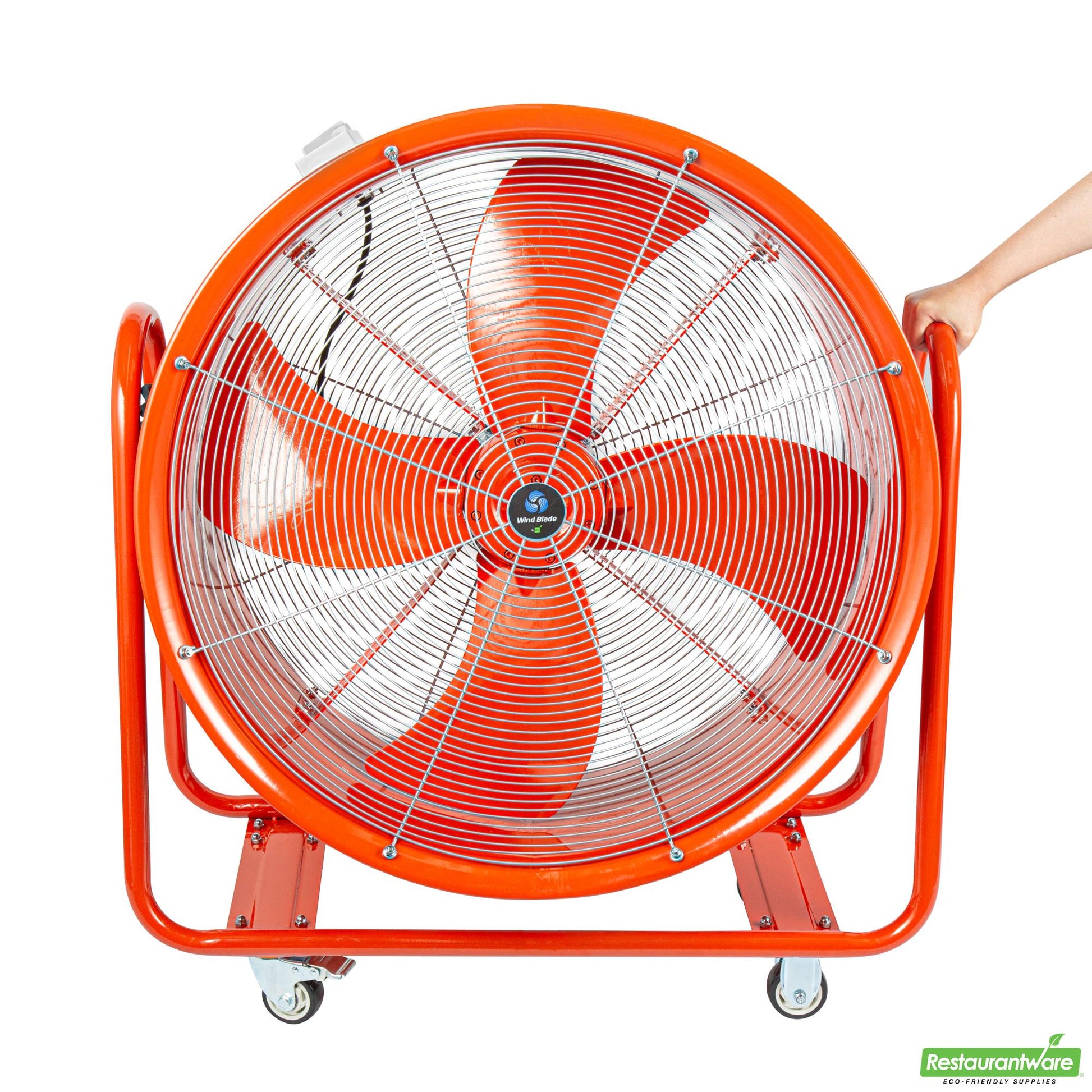 Wholesale Restaurantware Wind Blade Red Portable High Velocity Ventilator Drum Fan - Tilt Head, 3/4 Hp, 9,286 Cfm - 32" - 1 Count Box- Bulk
