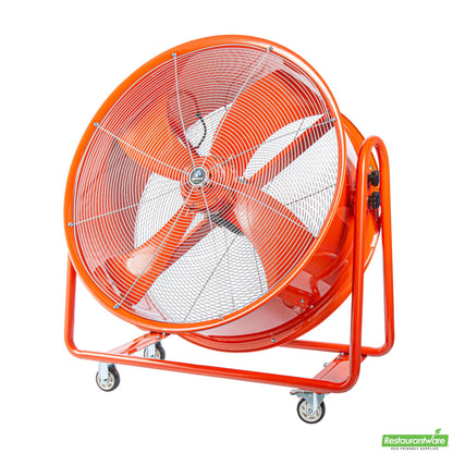 Wholesale Restaurantware Wind Blade Red Portable High Velocity Ventilator Drum Fan - Tilt Head, 1 1/2 Hp, 15,357 Cfm - 42" - 1 Count Box- Bulk