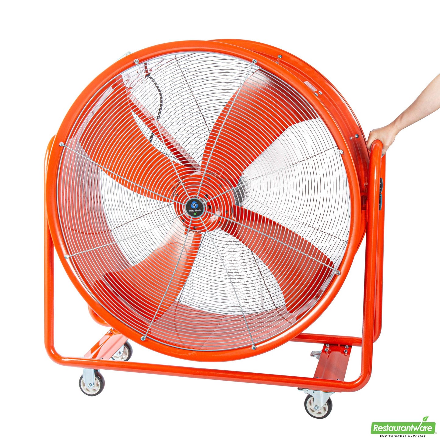 Wholesale Restaurantware Wind Blade Red Portable High Velocity Ventilator Drum Fan - Tilt Head, 1 1/2 Hp, 15,357 Cfm - 42" - 1 Count Box- Bulk